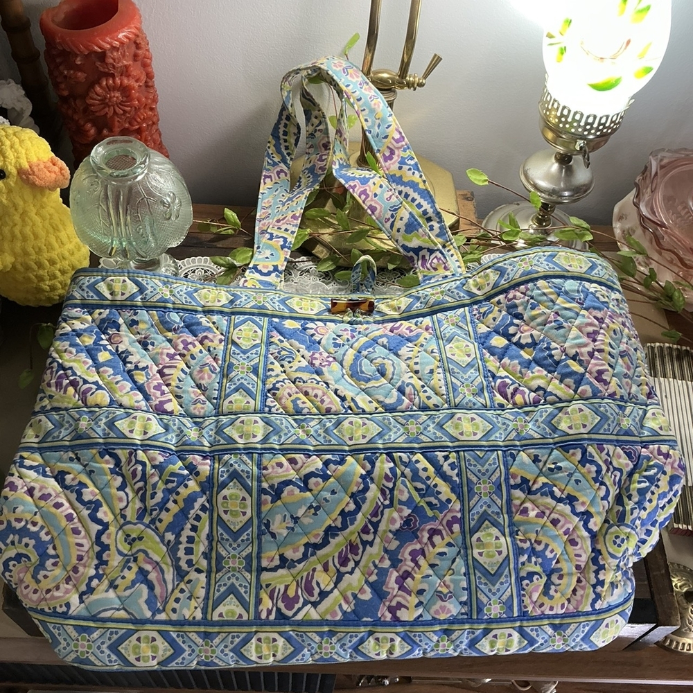 Vera Bradley Capri Blue Paisley Tote